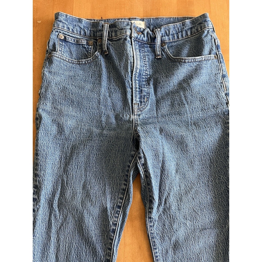 Madewell The Perfect Vintage Straight Jeans Women's Blue Size 32 Classic Denim - Picture 3 of 11
